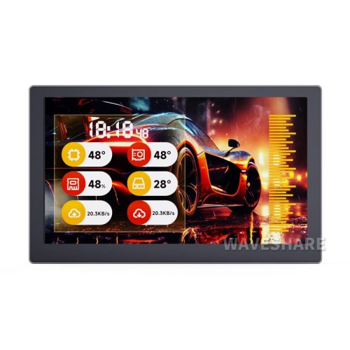 7-calowy monitor USB, dodatkowy ekran do obudowy PC Panel IPS 1024×600