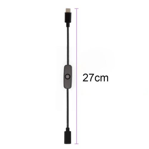 Kabel USB z przełącznikiem USB TYPA na USB typ-C, Przełącznik zasilania USB dla Raspberry Pi