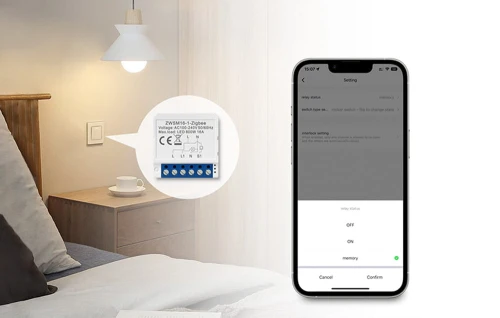 jednokanałowy przekaźnik Zigbee 3.0