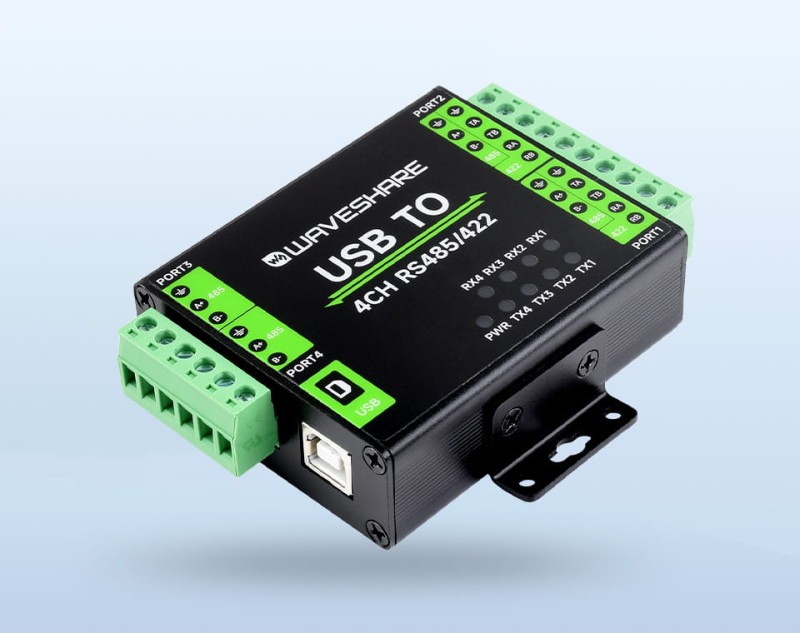 Przemysłowy Konwerter USB do 4-Kanałowego RS485/422, FT4232HL