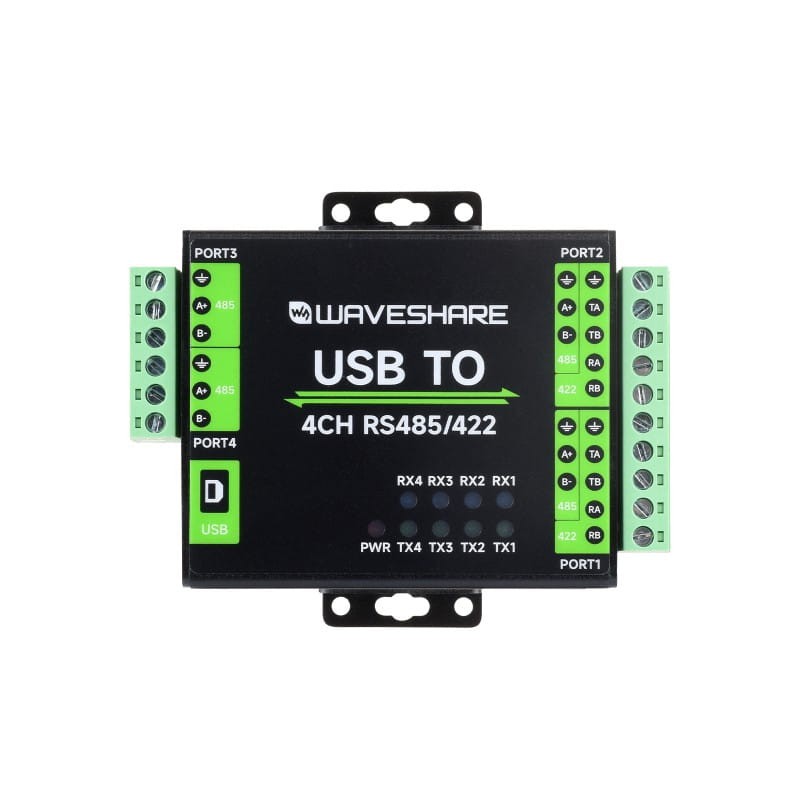 Przemysłowy Konwerter USB do 4-Kanałowego RS485/422, FT4232HL
