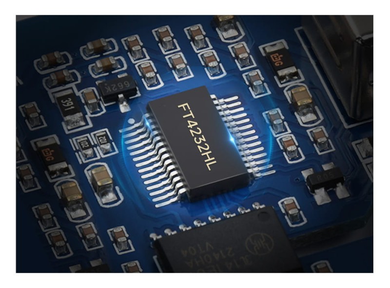 Przemysłowy Konwerter USB do 4-Kanałowego RS485/422, FT4232HL