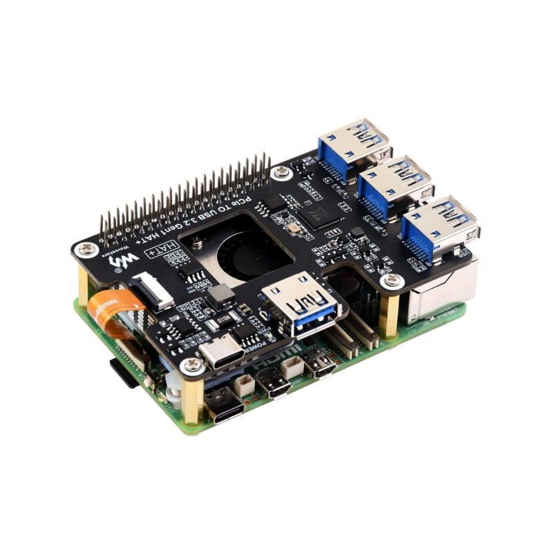 Rozszerzenie PCIIe USB 3.2 dla Raspberry Pi 5, HUB PCIe na 4 x USB