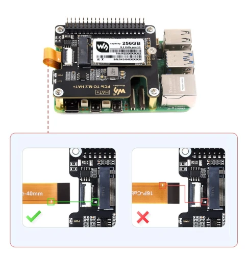 Adapter PCIe do M.2 M dla Raspberry Pi 5 M dla Raspberry Pi 5
