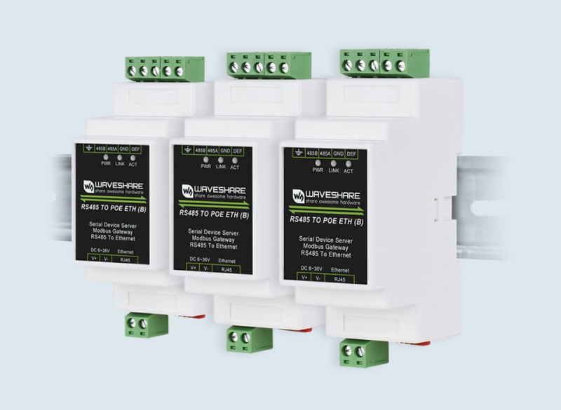 Serwer szeregowy RS485 na ETH z izolacją i zasilaniem PoE