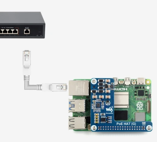 Moduł zasilania PoE dla Raspberry Pi 5, IEEE 802.3af/at