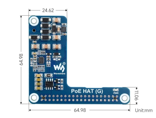 Moduł zasilania PoE dla Raspberry Pi 5, IEEE 802.3af/at