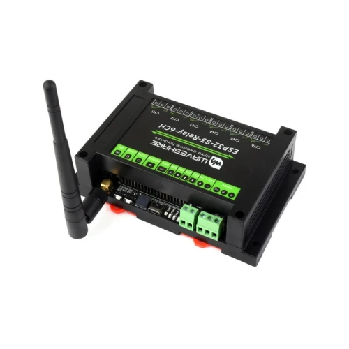 Przemysłowy moduł przekaźnikowy WiFi 6-kanałowy ESP32-S3 z Bluetooth, RS485