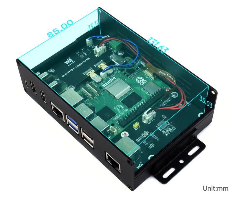 Wielofunkcyjny zestaw minikomputera z rozszerzeniem ETH 1000M dla Raspberry Pi 5