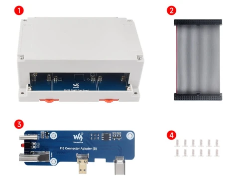 Przemysłowa karta rozszerzeń dla Raspberry Pi 4B/5 – 2x RS485, RS232, CAN, CAN FD, izolacja i montaż na szynie DIN