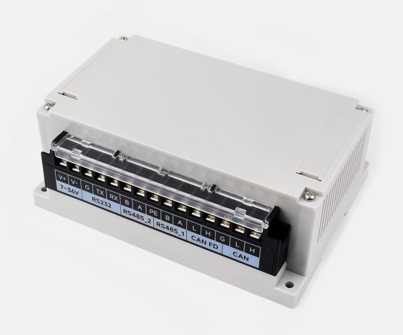 Przemysłowa karta rozszerzeń dla Raspberry Pi 4B/5 – 2x RS485, RS232, CAN, CAN FD, izolacja i montaż na szynie DIN
