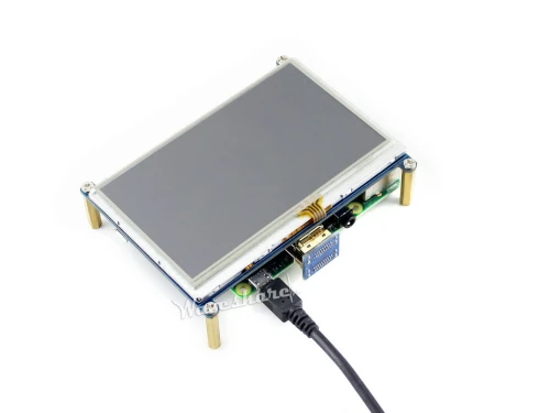 Wyświetlacz LCD dla Raspberry Pi 4.3" 480x242 HDMI panel dotykowy rezystancyjny