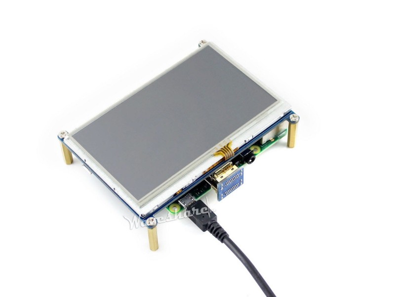 Wyświetlacz LCD dla Raspberry Pi 4.3" 480x242 HDMI panel dotykowy rezystancyjny
