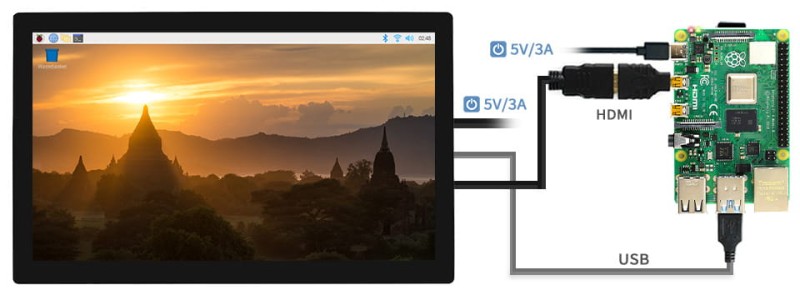 Wyświetlacz QLED Quantum Dot 10.1"pojemnościowy dotyk, 1280×720