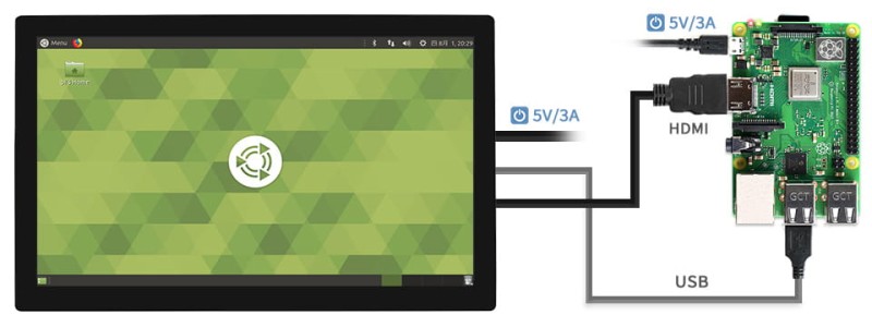 Wyświetlacz QLED Quantum Dot 10.1"pojemnościowy dotyk, 1280×720