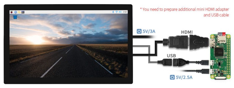 Wyświetlacz QLED Quantum Dot 10.1"pojemnościowy dotyk, 1280×720