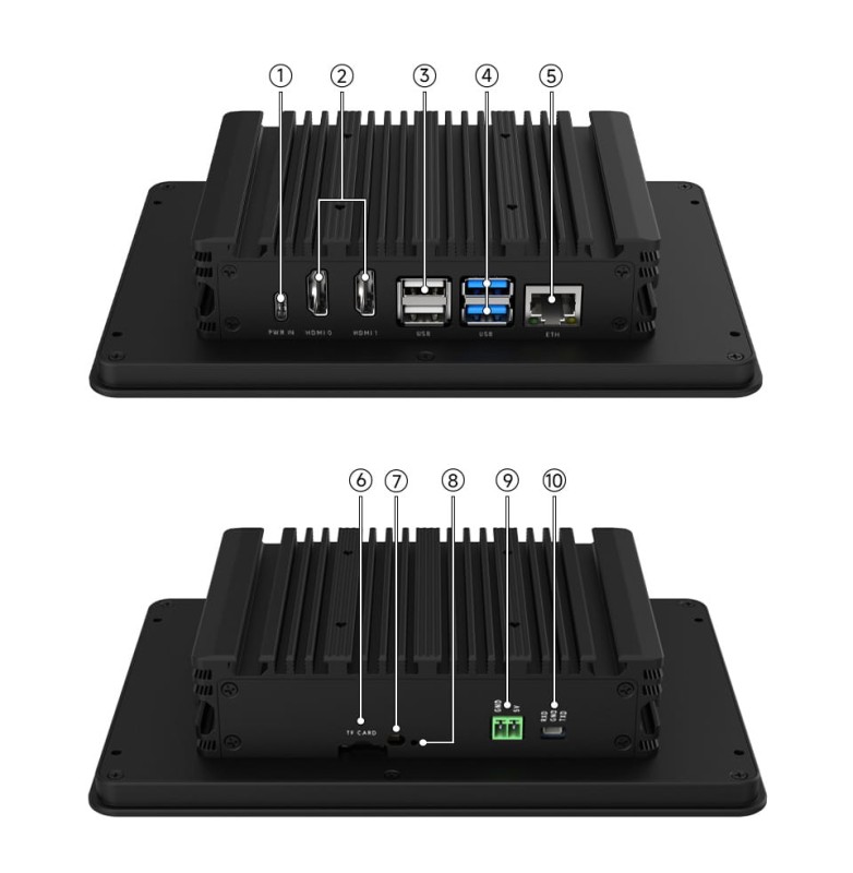 7" HMI Display for Raspberry Pi 5 2× HDMI 4K Aluminum Alloy Case