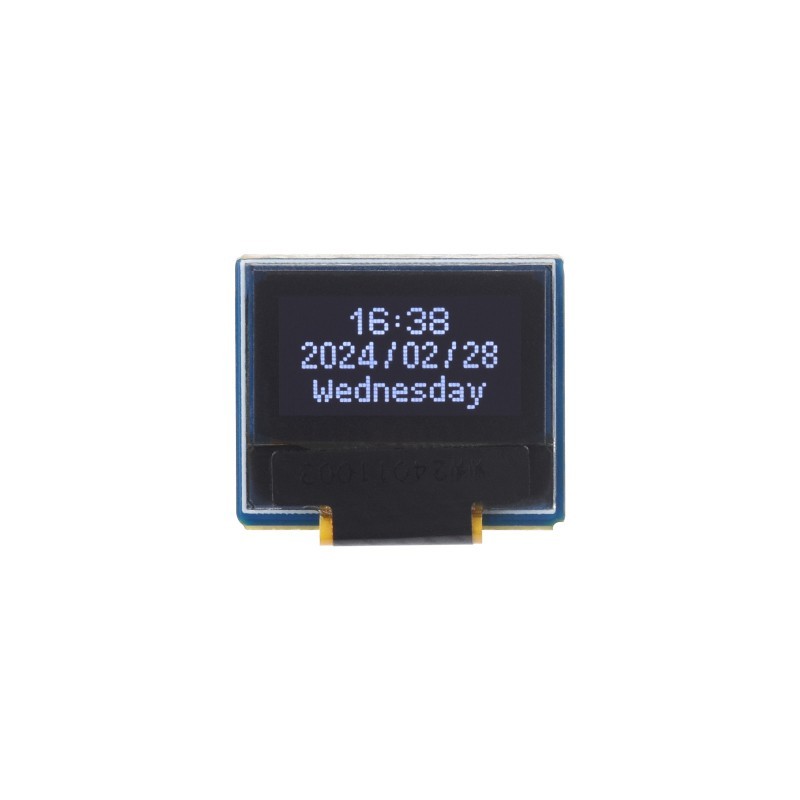 0.49" OLED Display 64×32 – I2C Black Background White Pixels
