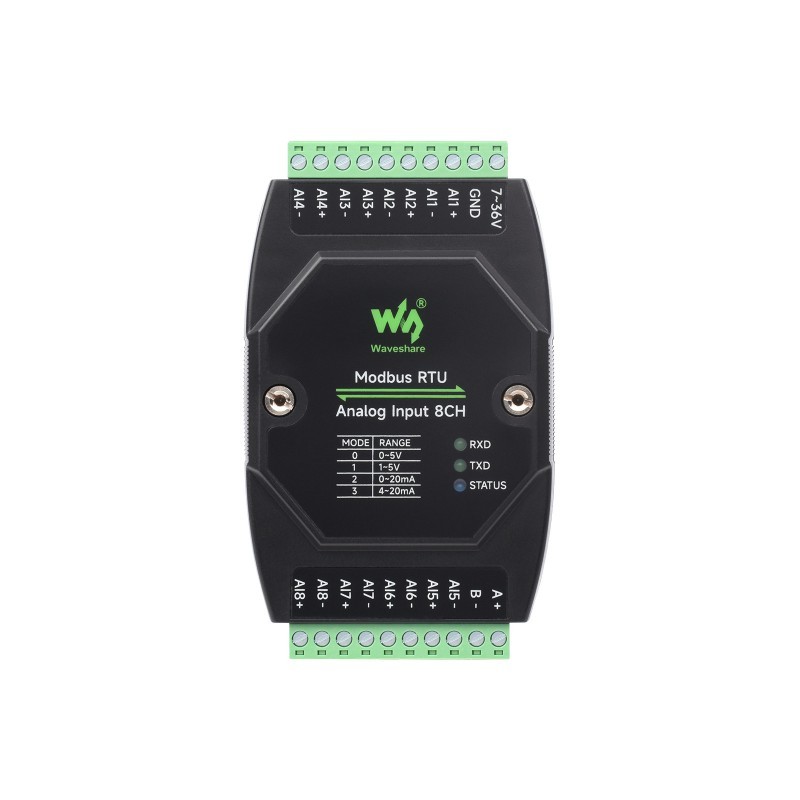 8-Input Module Current Measurement 0–20mA RS485 Modbus RTU Voltage Measurement 0–5V