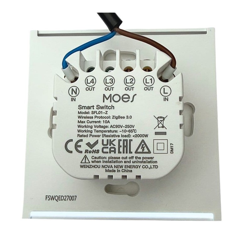 Dotykový vypínač světla ZigBee 3.0 Star Feather s podsvícením