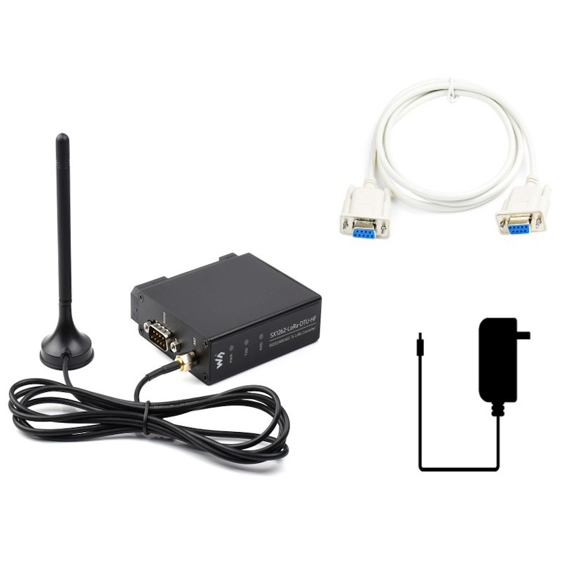 Modul Přenosu Dat LoRa SX1262 850 ~ 930MHz na DIN Lištu – RS232/RS485/RS422 na LoRa