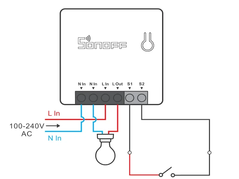 sonoff minir2 supla schemat podlaczenia