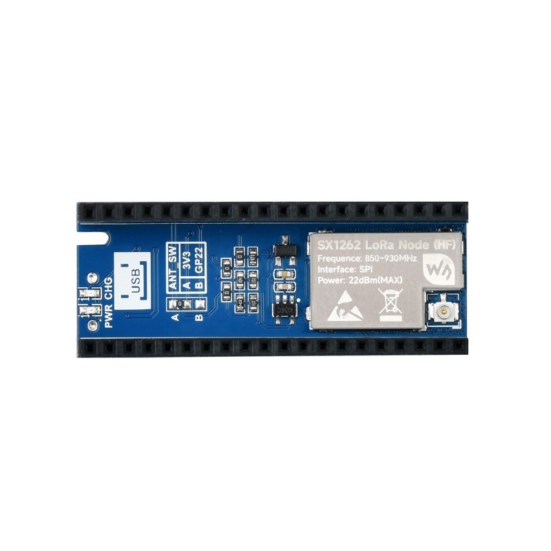 Moduł LoRa SX1262 868MHz dla Raspberry Pi Pico LoRaWAN z baterią