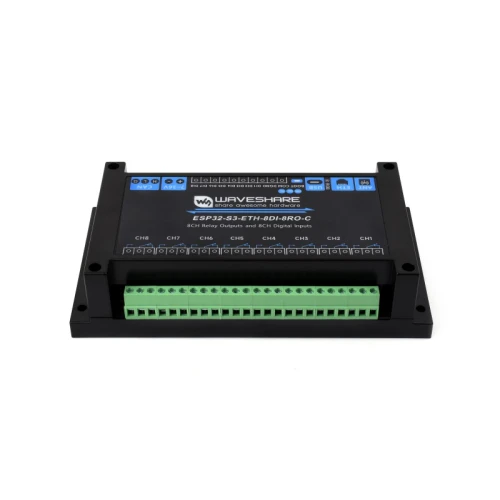 8-kanálový reléový modul s ESP32-S3 WiFi Ethernet W5500 a CAN