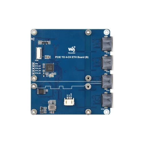 PCIe do 4-kanałowego Gigabit Ethernet (B) dla Raspberry Pi 5