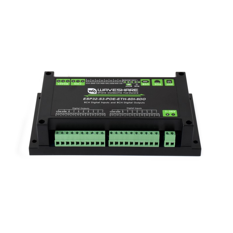 Ethernet 10/100M z obsługą PoE IEEE 802.3af w sterowniku ESP32-S3