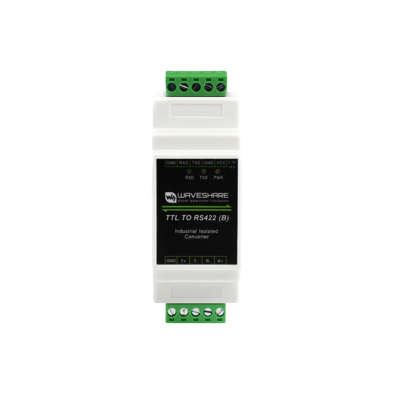 Wymiary techniczne konwertera Waveshare TTL TO RS422 (B): 106x58.6x36 mm