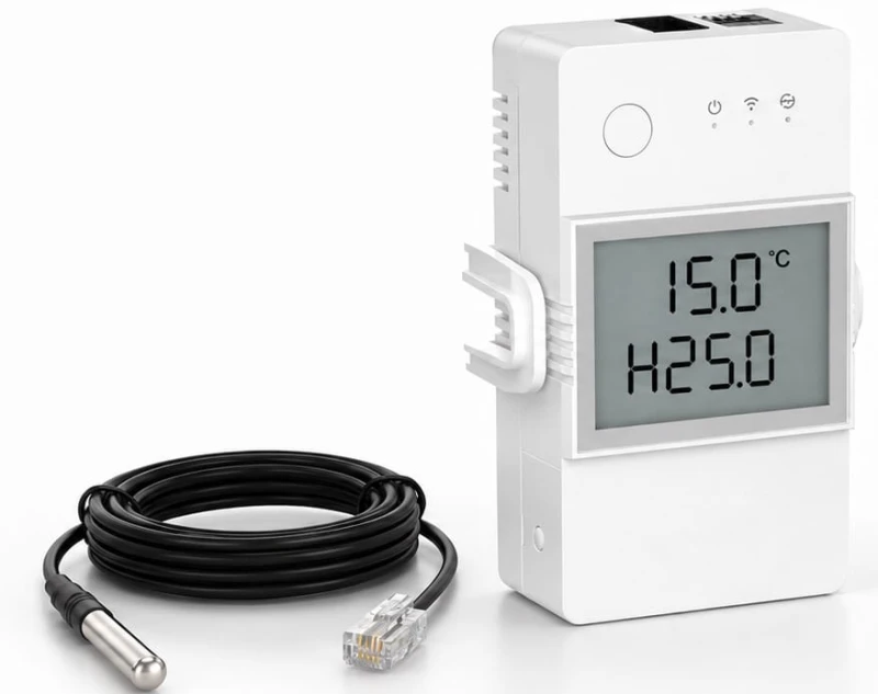 THR316D termometr WiFi LCD z pomiarem temperatury i ręcznym sterowaniem przekaźnikiem