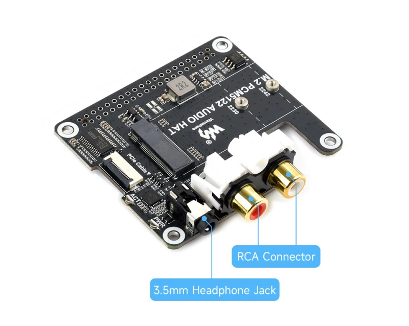 Wyprowadzenia dźwiękowe Jack 3.5 mm i port RCA