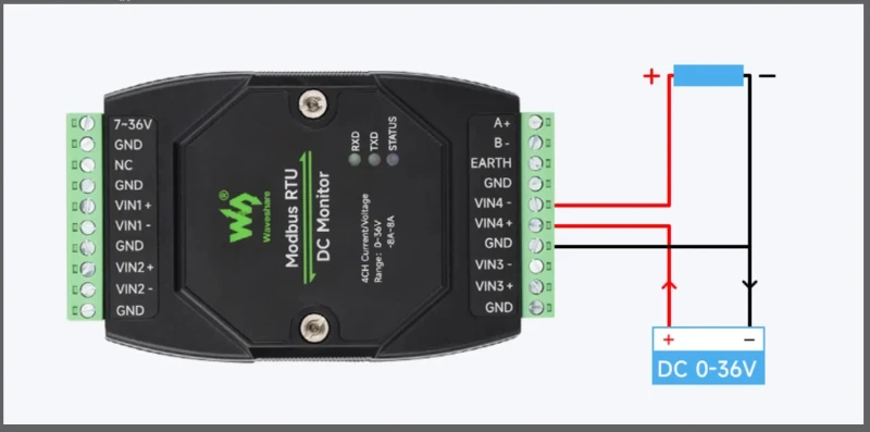 Przesyłanie danych przez RS485 w module monitorującym DC