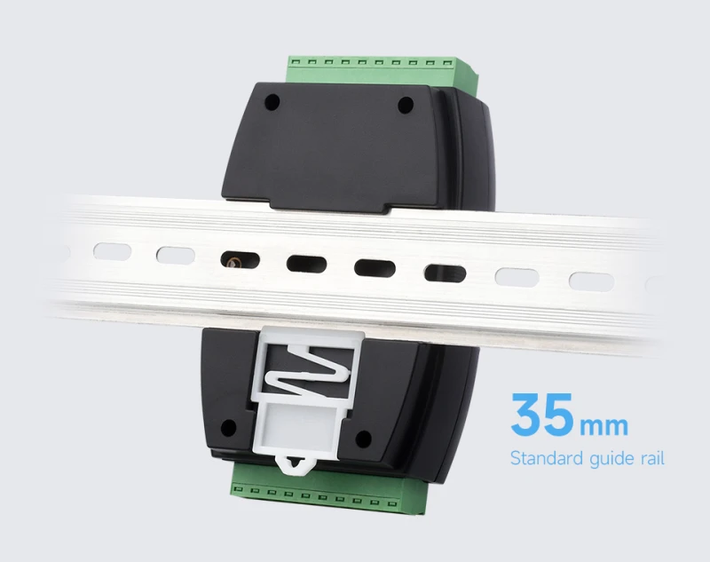 Montaż modułu Modbus na szynie DIN