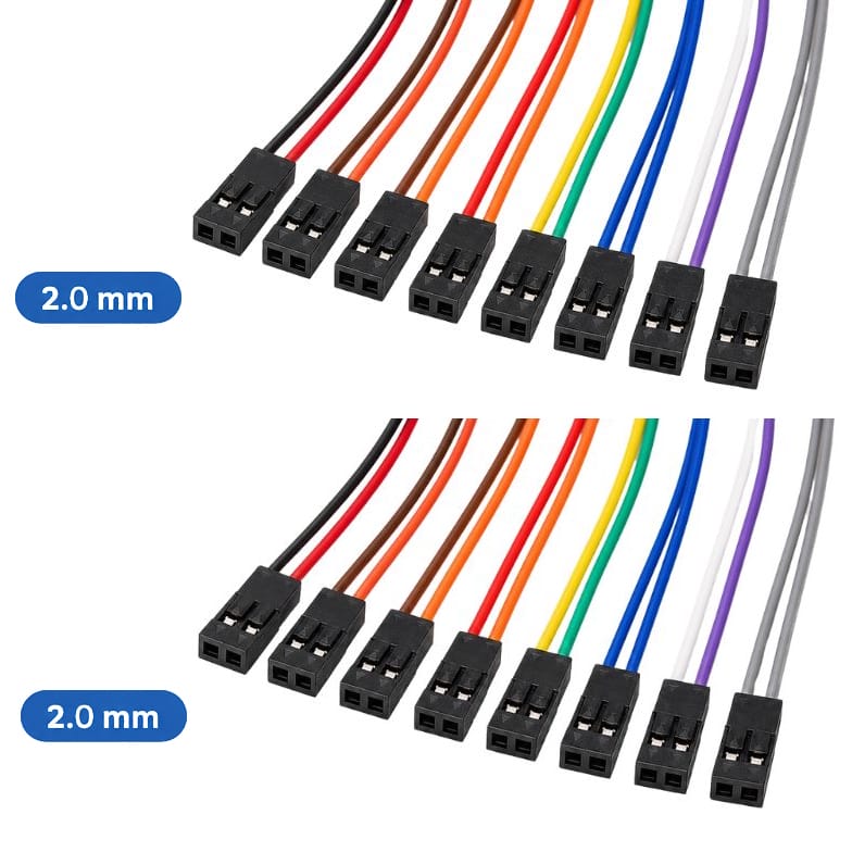 Zestaw przewodów połączeniowych 2.0mm żeńsko-żeńskie
