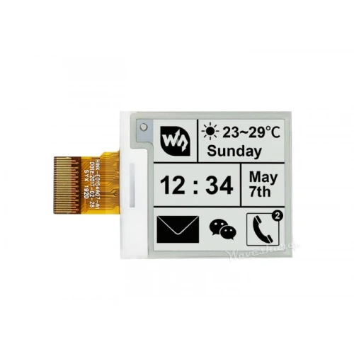 Wyświetlacz E-Ink e-Paper 1.54" 200x200 px interfejs SPI Waveshare