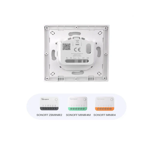 E1GS Wandschaltergehäuse für Sonoff MINIR4 ZBMINIR2 Module