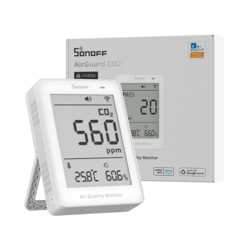 Monitor kvality ovzduší CO2 Wi-Fi Matter SONOFF AirGuard SAWF-08P