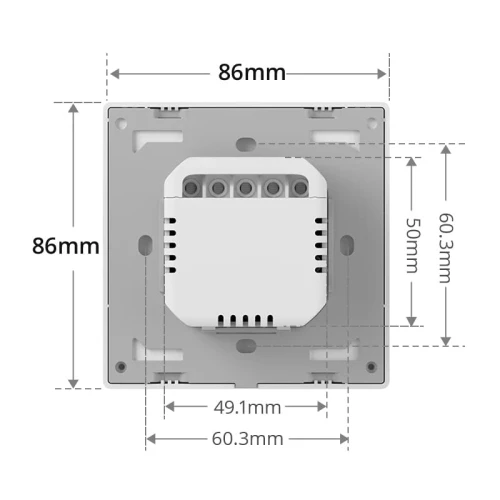 Nástěnný vypínač Zigbee 3.0 SONOFF ZBM5 Typ 86