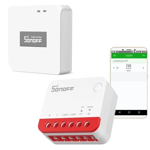 Sterownik rolet Zigbee do współpracy z SUPLA – SONOFF MINI-ZBRBS + bramka