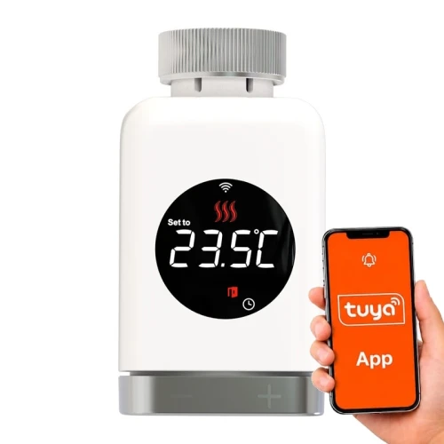 Inteligentna głowica termostatyczna MOES ZTRV-801 ZigBee Tuya Smart Life