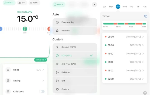 Inteligentna głowica termostatyczna MOES TRV 801 ZigBee Tuya Smart Life