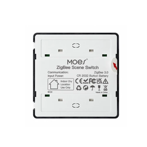 Biały Pilot Zigbee obsługa scen Tuya Sterownik scen Moes Star Ring