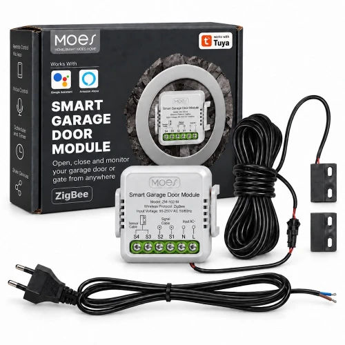 Sterownik bramy garażowej Zigbee Tuya z czujnikiem otwarcia MOES
