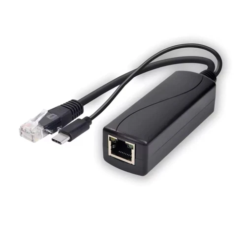 Splitter PoE 10/100 Mbps na USB-C 5V DC IEEE 802.3af at izolacja 2.5 kV SMLIGHT