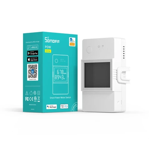 Przekaźnik Wi-Fi z pomiarem mocy i ekranem LCD 20A SONOFF POWR320D Wgrana SUPLA