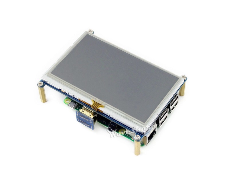 Wyświetlacz LCD dla Raspberry Pi 4.3" 480x242 HDMI panel dotykowy rezystancyjny