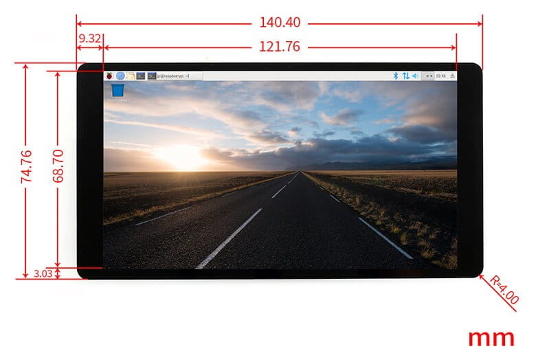 amoled raspberry pi wymiary