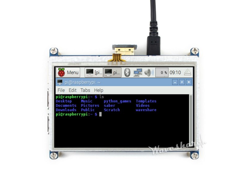 Wyświetlacz LCD dla Raspberry Pi 4.3" 480x242 HDMI panel dotykowy rezystancyjny